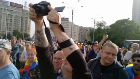 Miting spontan în vreme de pandemie