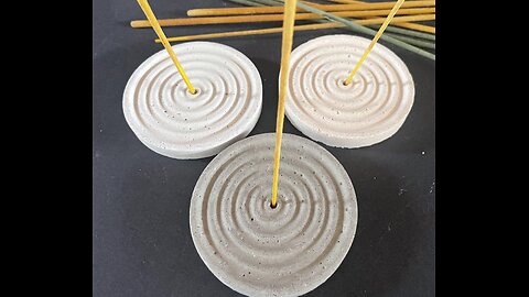 Cement Incense Holder | Concrete Round Stick Incense Holder | Zen Keeper | HANDMADE | JLK