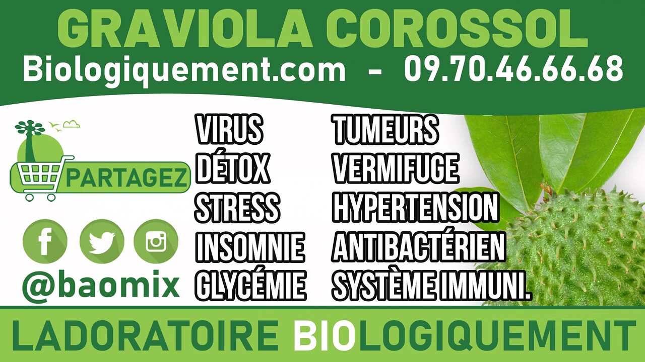 Le Graviola corossol bio du laboratoire Biologiquement.com