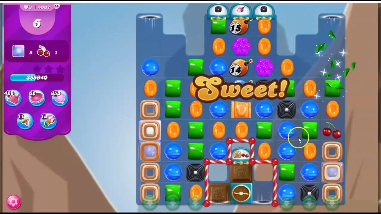 Candy Crush Level 4007 Talkthrough, 20 Moves 0 Boosters