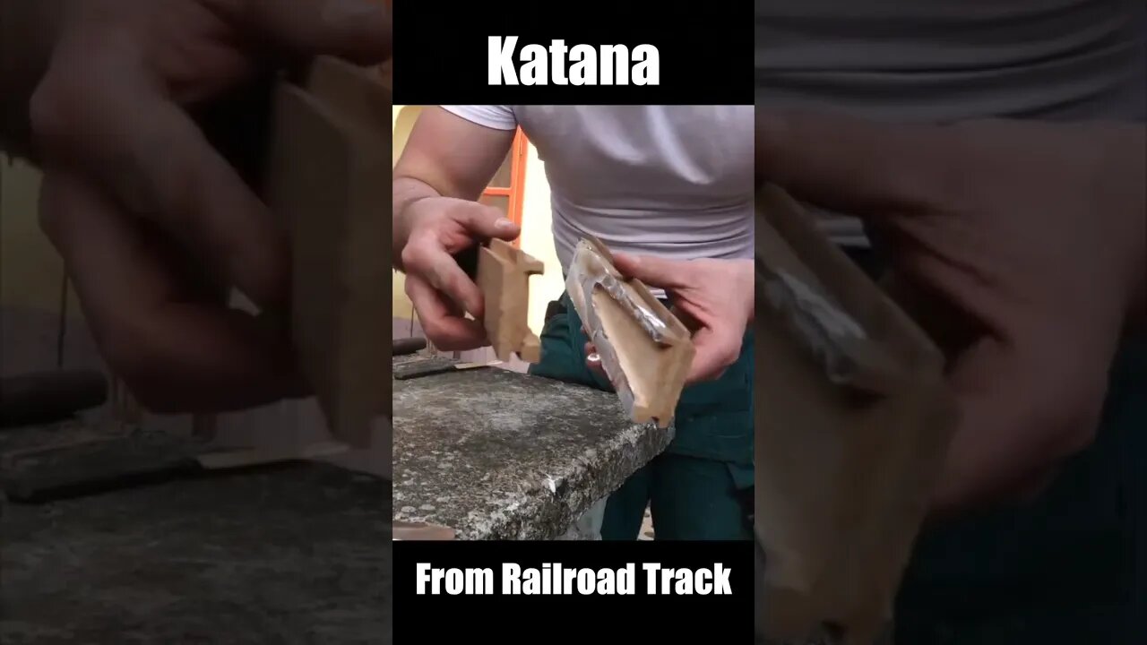 Katana made from Railroad Track