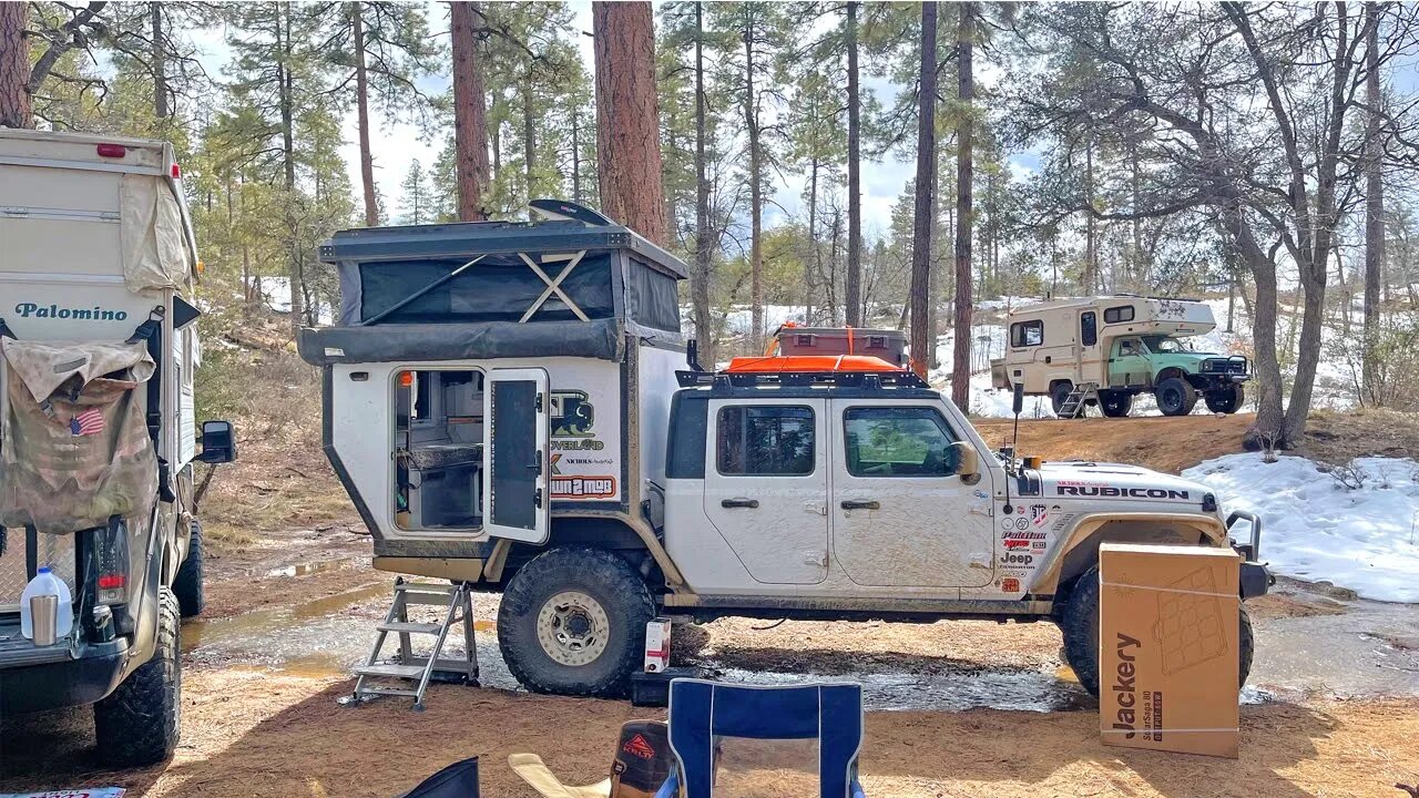 Pop Up Truck Campers & Toyota Sunrader - Full Time Nomad Group Camping with friends from the City