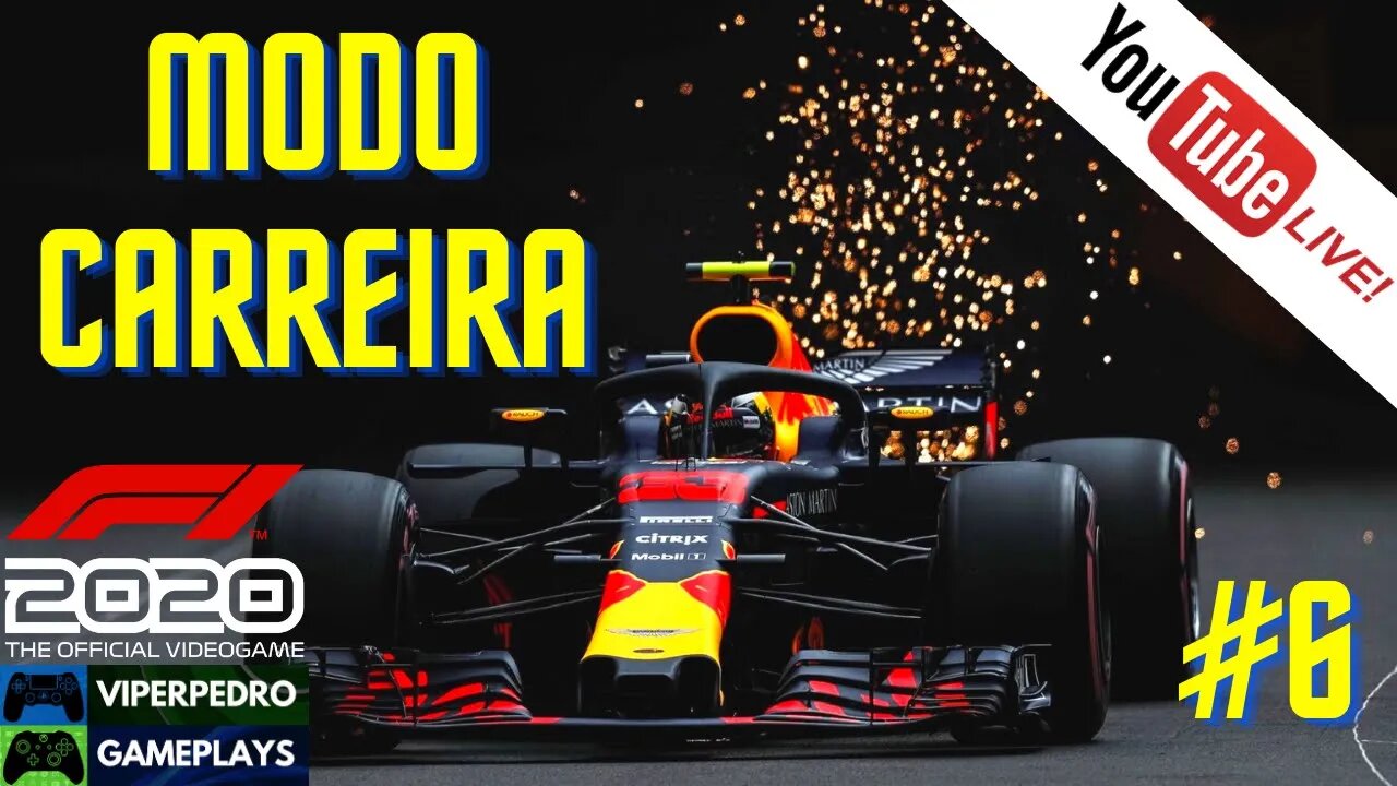 [LIVE] F1 2020 | Modo Carreira / Career Mode | Parte #6 (Logitech G27 + Eken H9R 4K Ultra HD) PT-BR