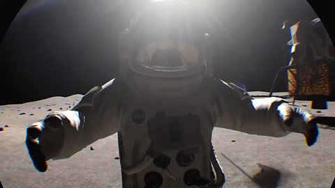 Astronout walking on moon