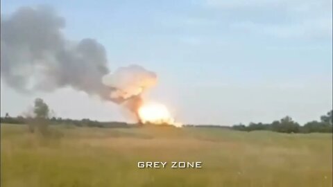 Detonation of approximately 200 units of TM 62 transported on Russian armored personnel carriers