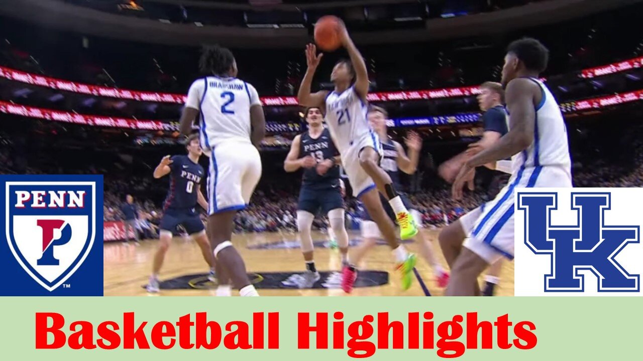 Pennsylvania vs #16 Kentucky Basketball Game Highlights 12 9 2023