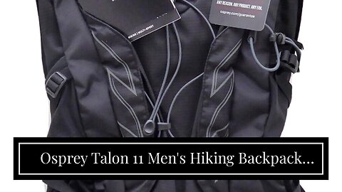 Osprey Talon 11 Men's Hiking Backpack Stealth Black, Large X-Large