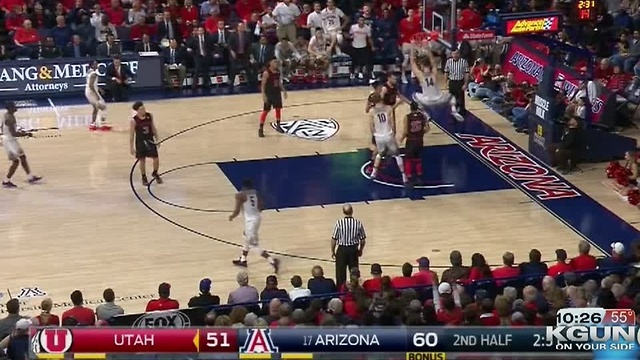 No. 17 Arizona defeats Utah 66-56