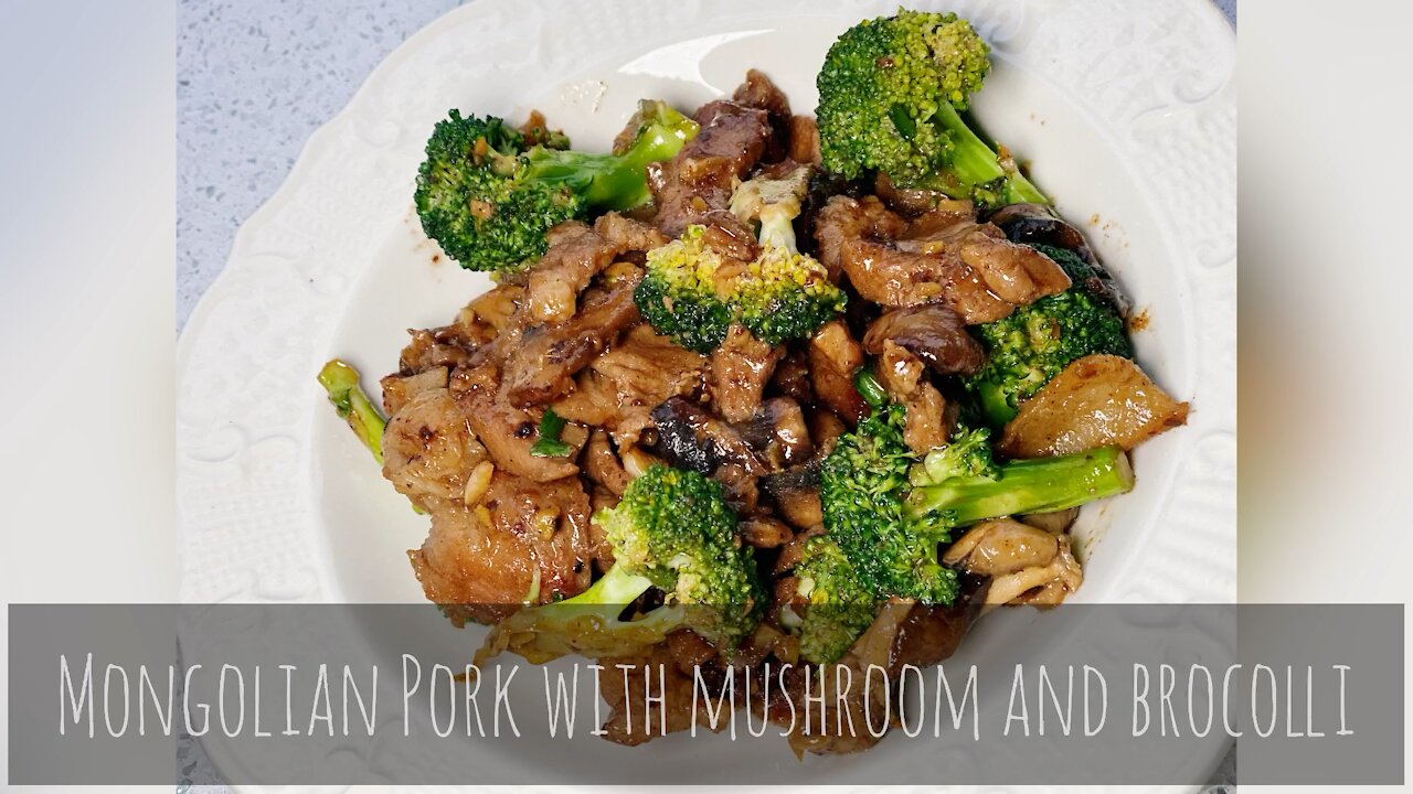 Quick and Easy Mongolian Pork with Mushroom and Broccoli Recipe