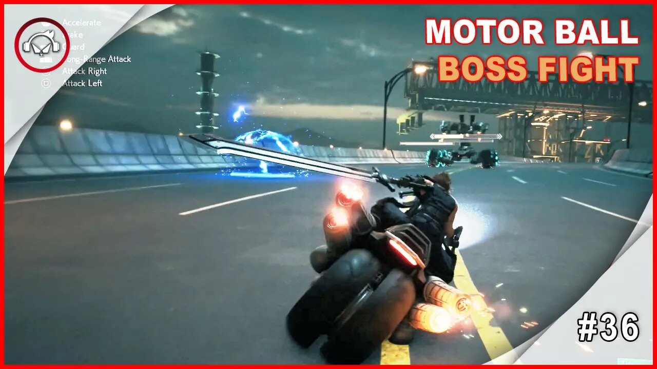 Final Fantasy VII Remake, Cap 18, Motor Ball Boss Fight, Gameplay #36 PT BR