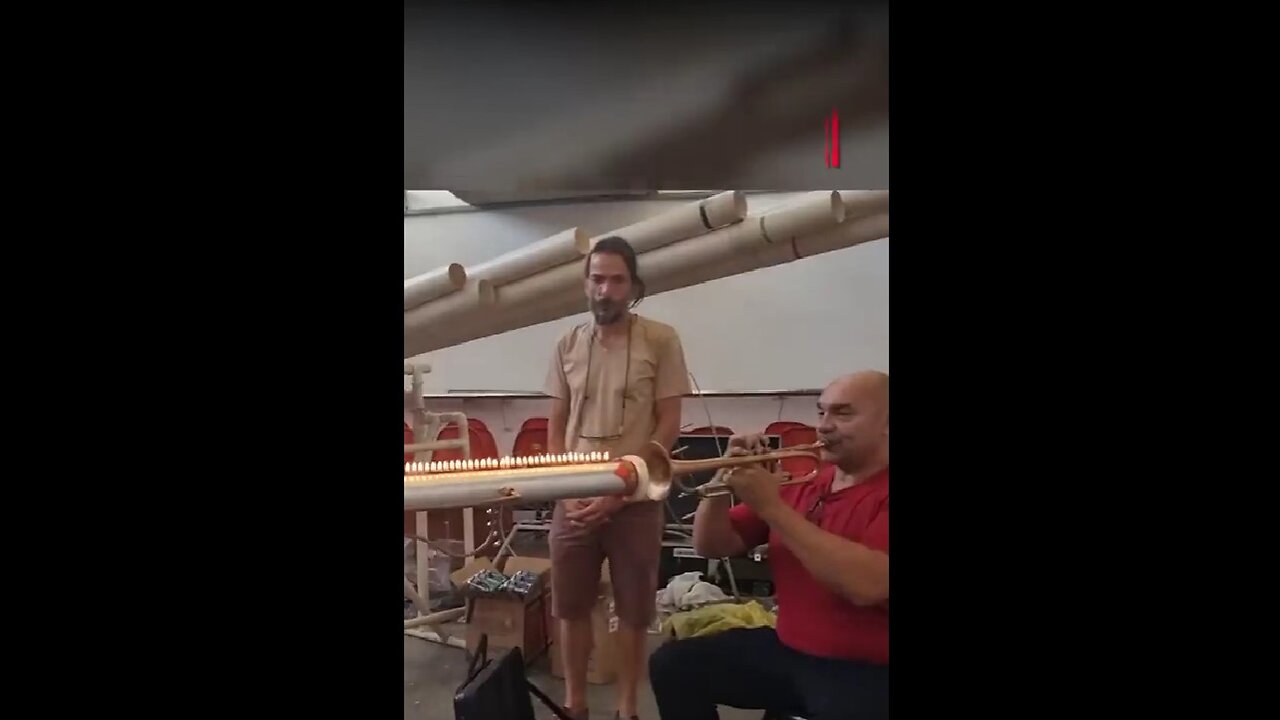 Trumpeter Moises Alves Creates Sound Wave Art with Fire
