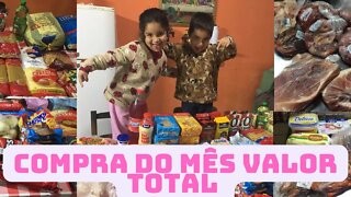 Compra do mês de Agosto - Valor total