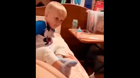 Playful cat and baby