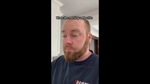 Dads drinking coffee in the morning