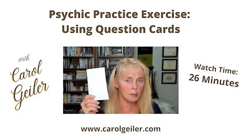 Psychic Practice Exercise: Using Question Cards