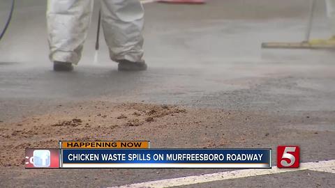 Chicken Waste Spill Closes Part Of Rd. In Murfreesboro