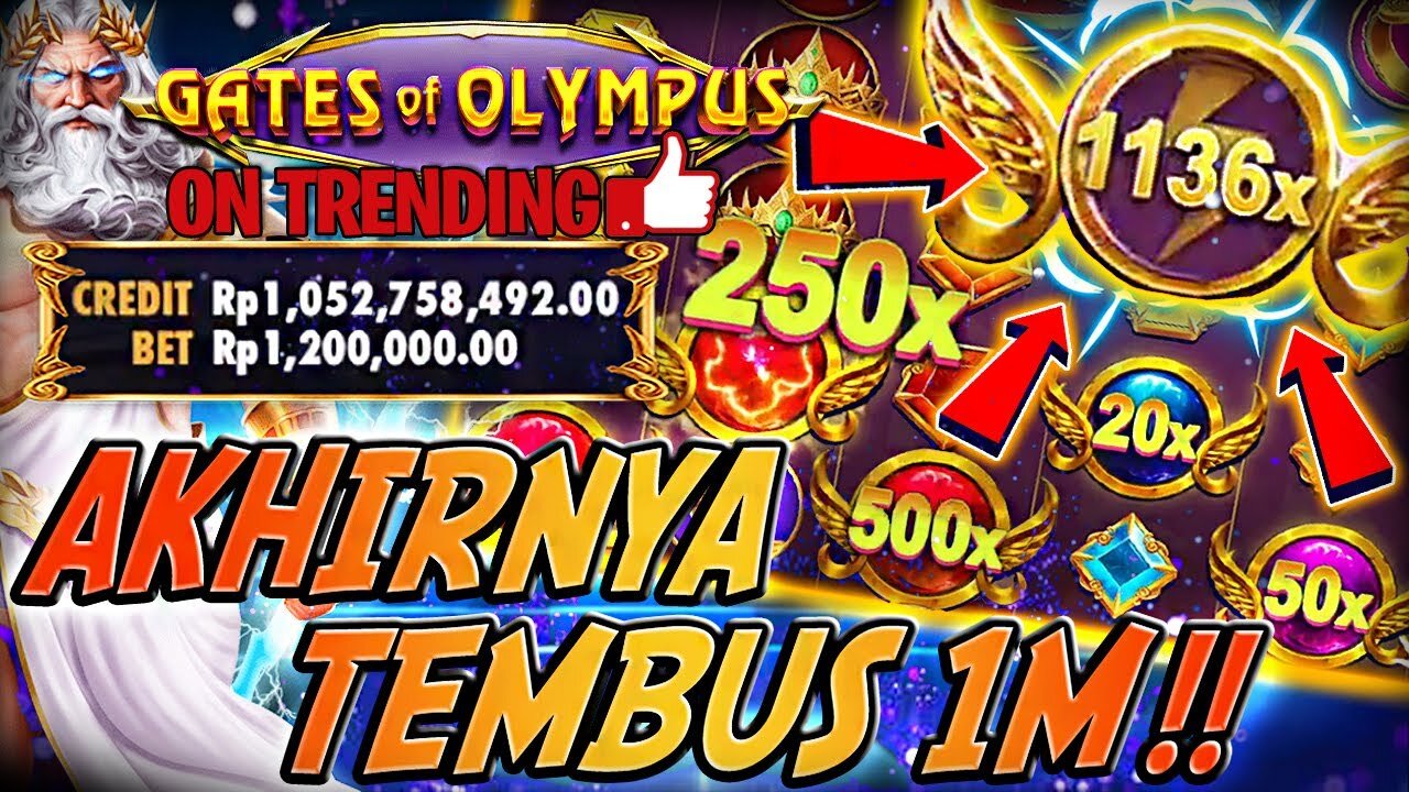 1 MILIAR!! TIPS DAN TRIK GATES OF OLYMPUS 1000X SLOT PRAGMATIC PLAY 2021