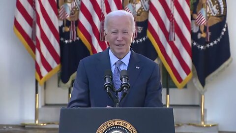 Biden, Reading From Giant Teleprompter, Struggles To Pronounce Name Of Law He Is Championing