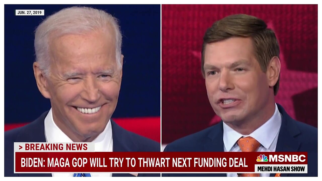 Eric Swalwell the hypocrite exposed - "we are running against Don-old Trump"