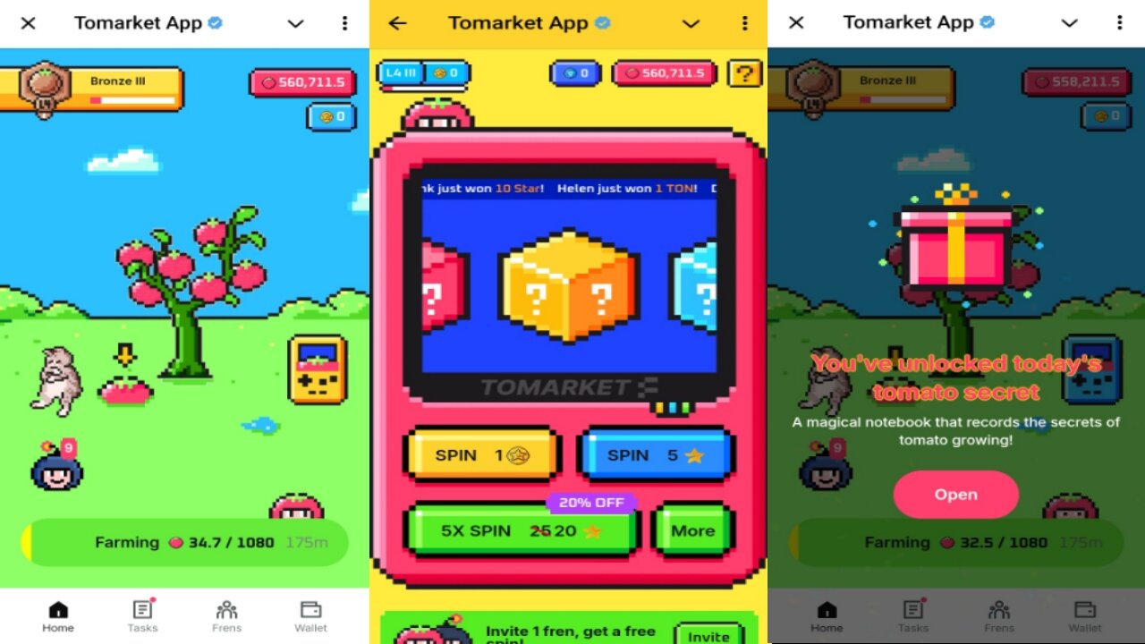 Tomarket Airdrop | How To Get More TOMATO And Stars | Upgrading To A Higher Level | Spin & Win