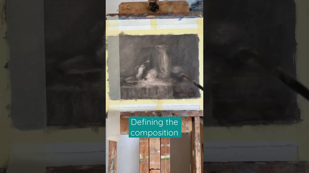 Defining the composition of this new painting.