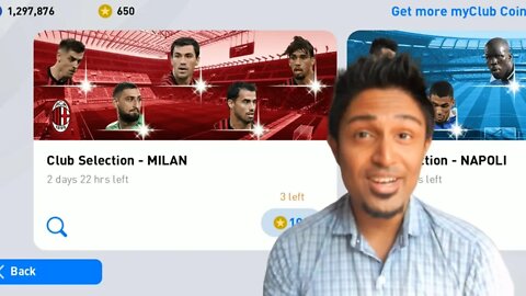 Club Selection - MILAN PACK OPENING | PES 20 MOBILE