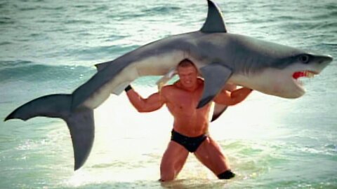 Brock Lesnar F5s a shark: SummerSlam