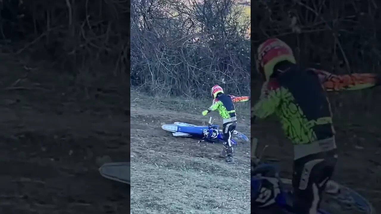 Rider Crash in the Mud gets back up and Rev On ✊👊💥 #motocross