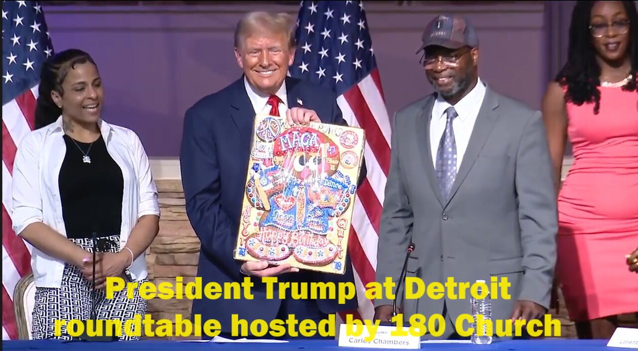 President Trump at Detroit roundtable hosted by 180 Church