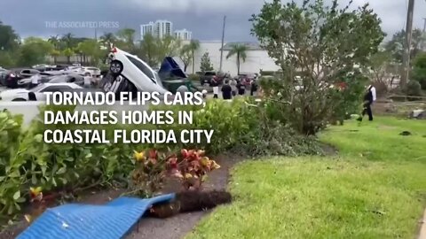 Tornado flips cars, damages homes in coastal Florida city