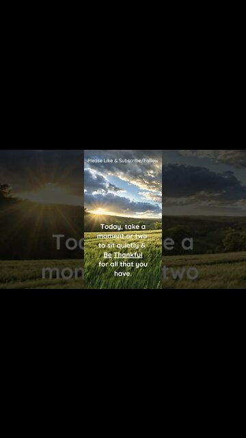 Take a Moment to Be Thankful