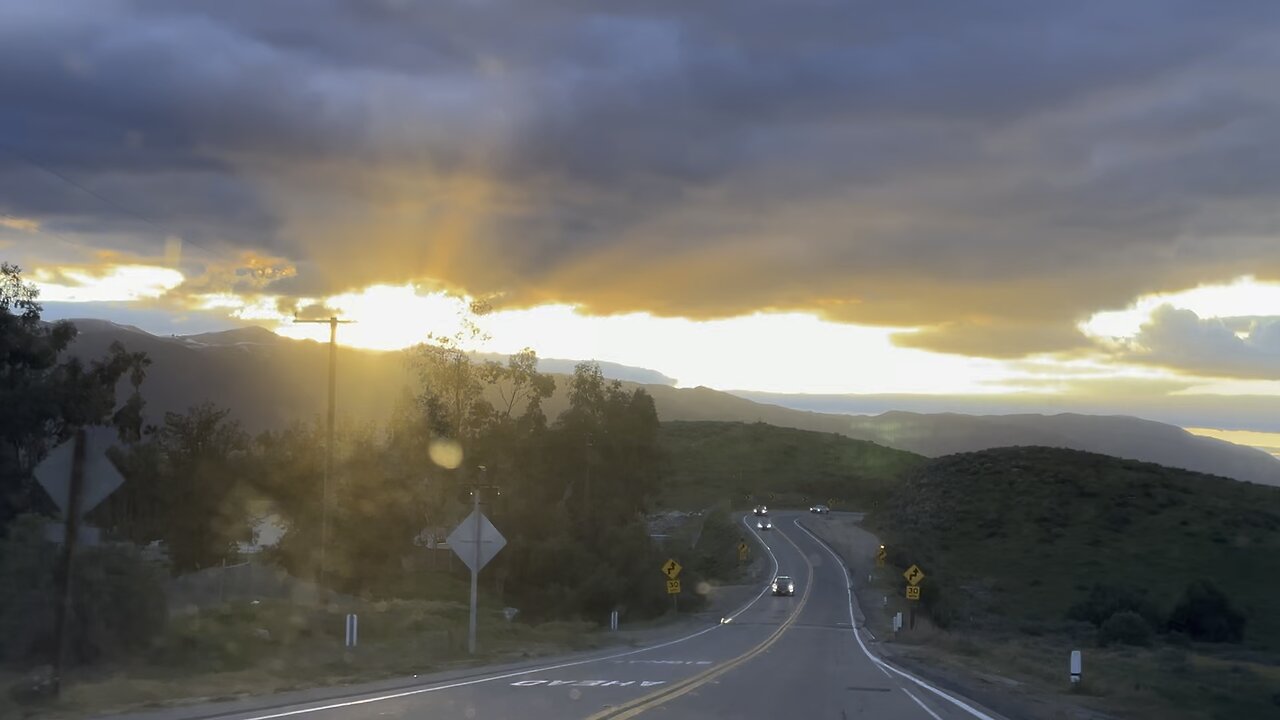 Driving: sunRays | mountain | highway