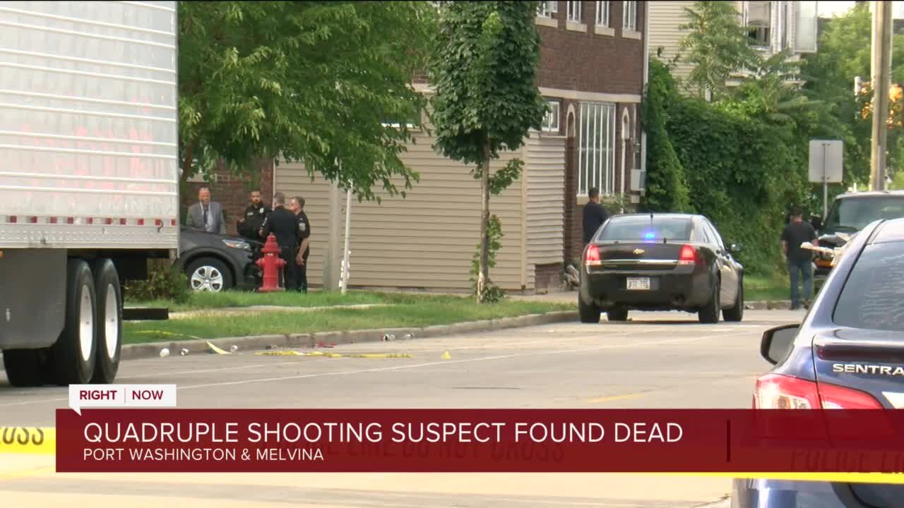 Quadruple shooting, fire suspect found dead in Milwaukee