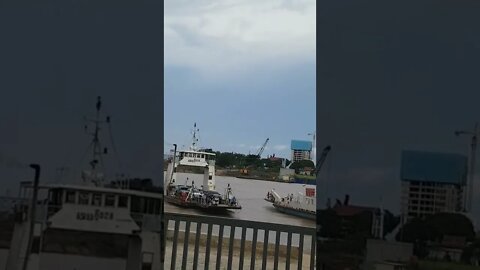 Ferry in the river