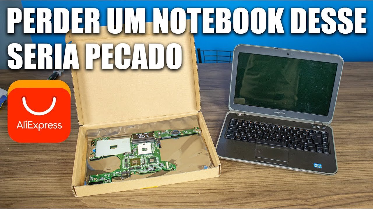 ARRUMEI UM NOTEBOOK ESTRAGADO COM UMA PLACA MÃE DO ALIEXPRESS