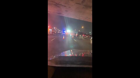 Late night accident on a highway