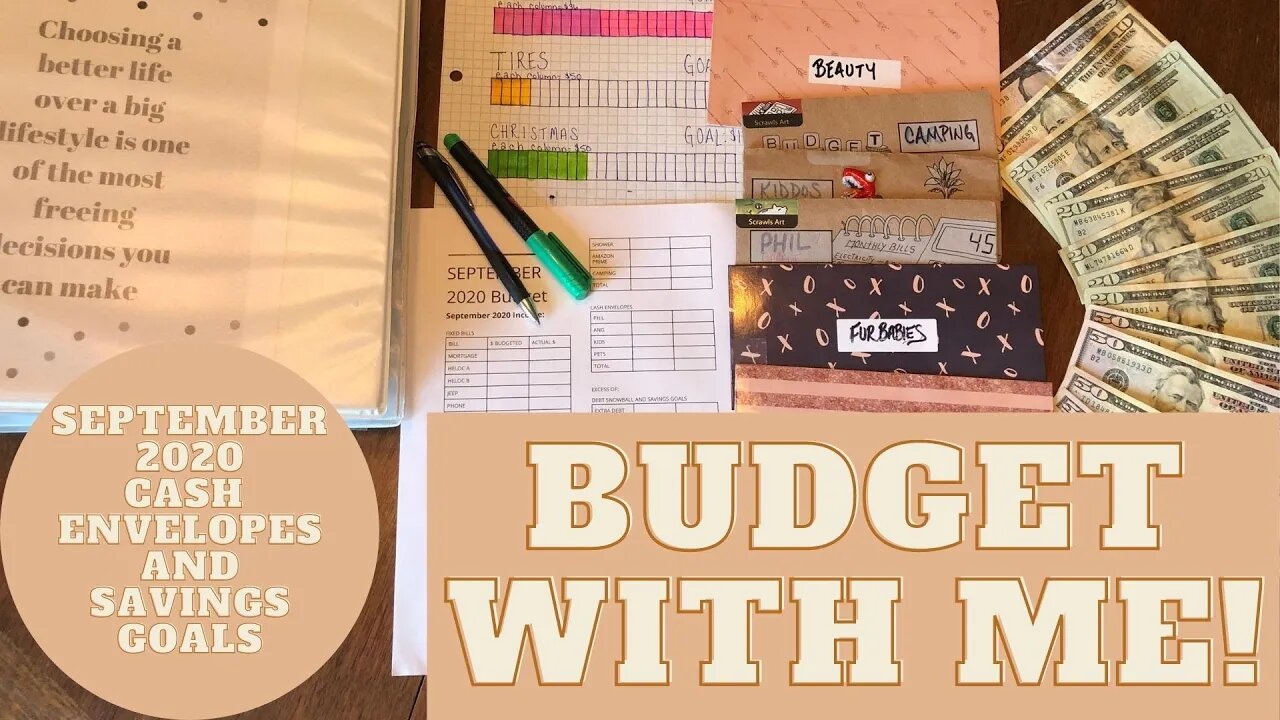 BUDGET WITH ME ON OUR DEBT FREE JOURNEY! STUFFING CASH ENVELOPES, SINKING FUNDS (SEPTEMBER 2020)