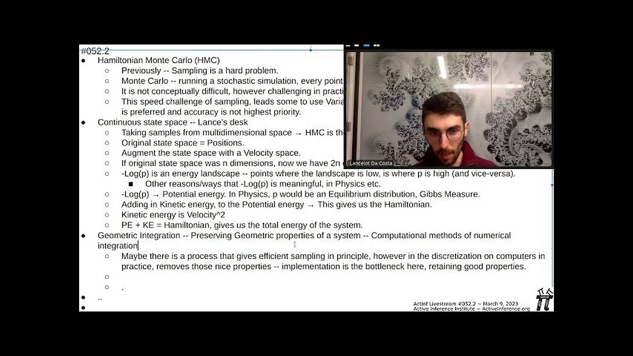 ActInf Livestream #052.2 ~ Geometric Methods for Sampling, Optimisation, Inference and Adaptive...