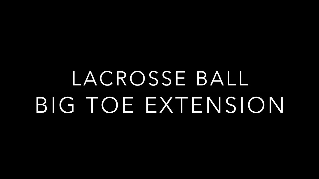 🏋️‍♂️ HOW TO Big Toe Extension On Lacrosse Ball | Coach Mike