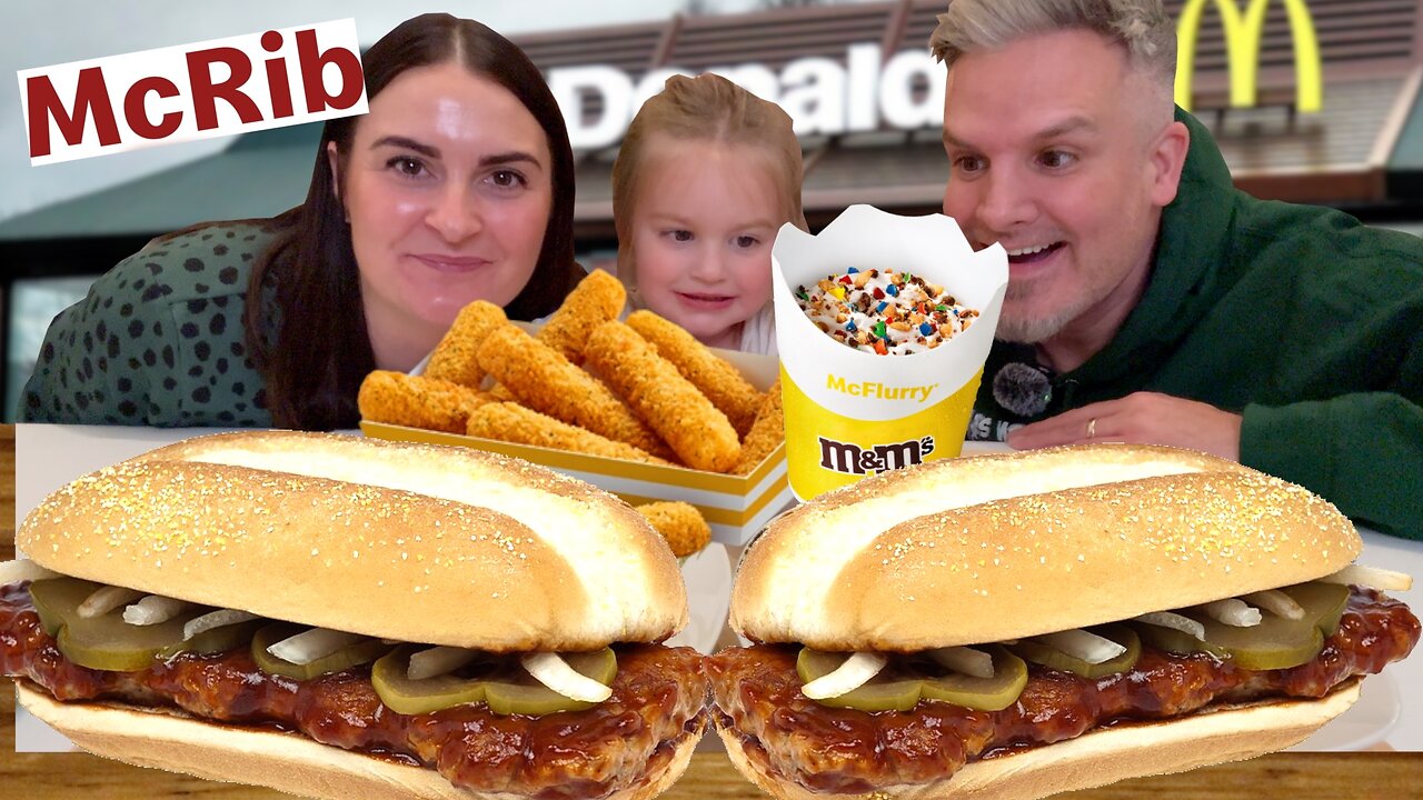 Brits Try [McRib] & NEW ITEMS from Mcdonald's for the first time #mcrib
