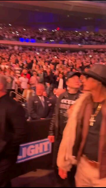 President Donald Trump and UFC President Dana White have entered the building!