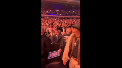 President Donald Trump and UFC President Dana White have entered the building!
