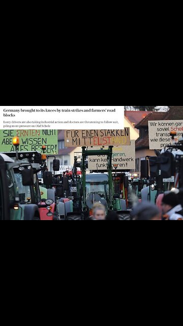 German children follow the farmers’ lead, holding their protests.
