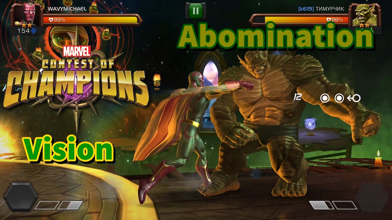 Vision vs. Abomination | Marvel Contest of Champions | Wavy Michael