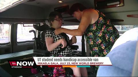 Tampa college student banking on generosity of others to get new, handicap accessible van