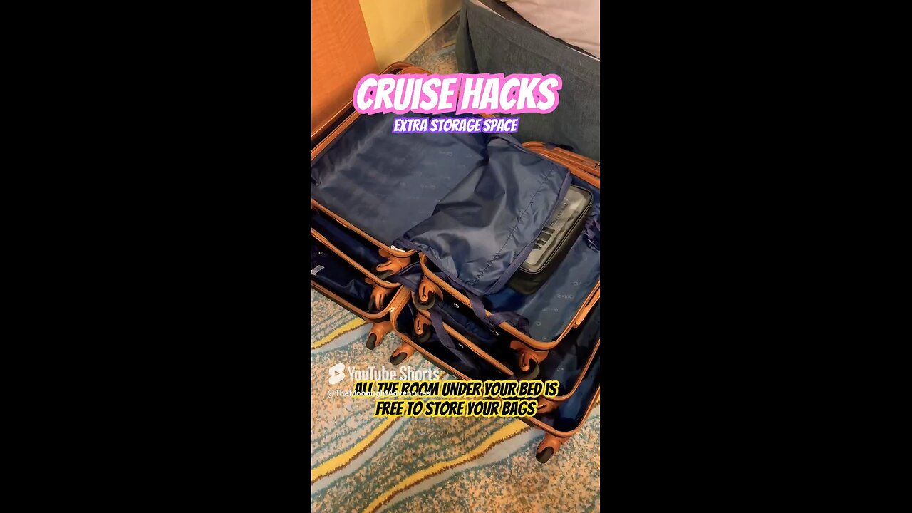 EASY CRUISE HACKS: Extra Storage Space 🛳️ 🧳 #travel #shorts #hack #cruise #easy
