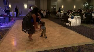 Grant and Mommy Dancing at Bean Wedding