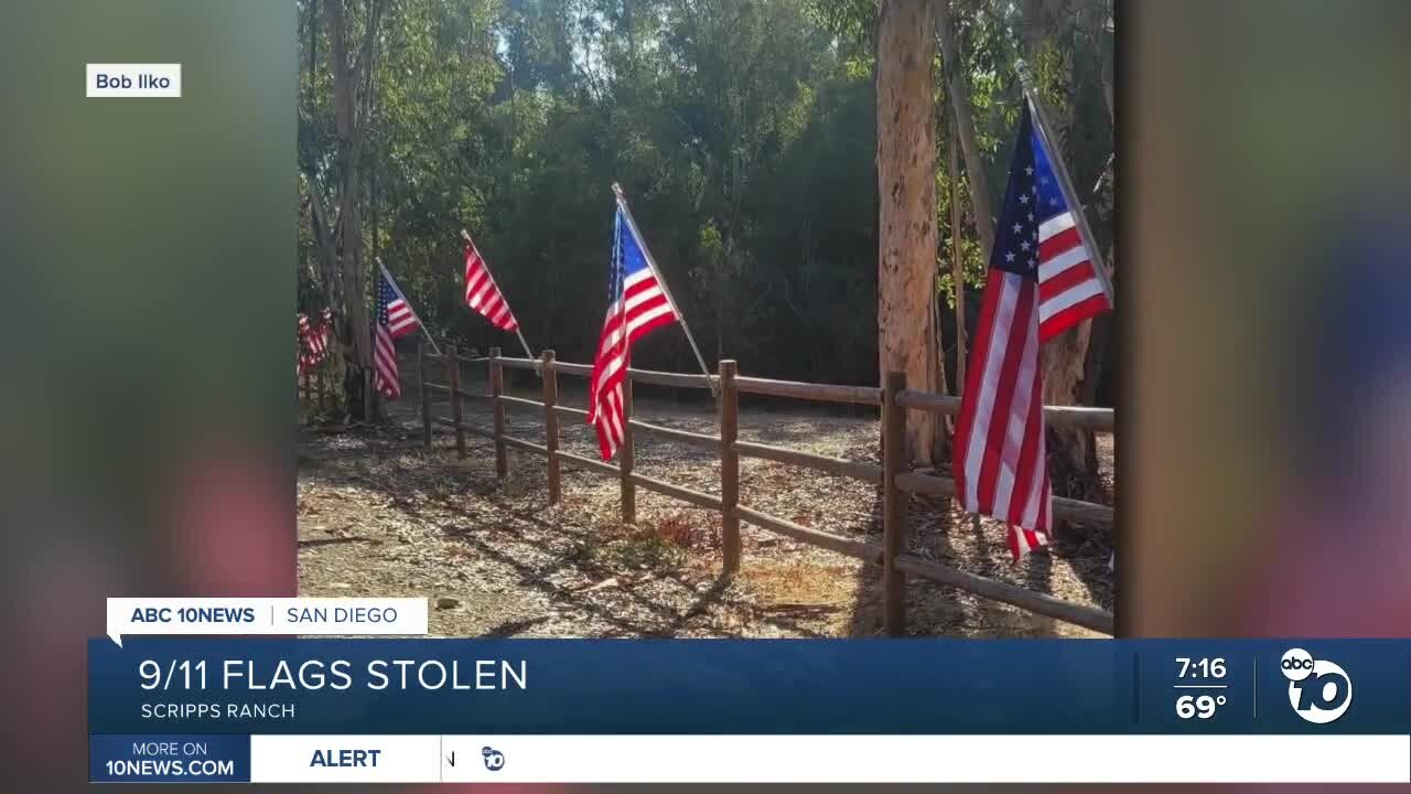 9/11 flags stolen from Scripps Ranch neighborhood