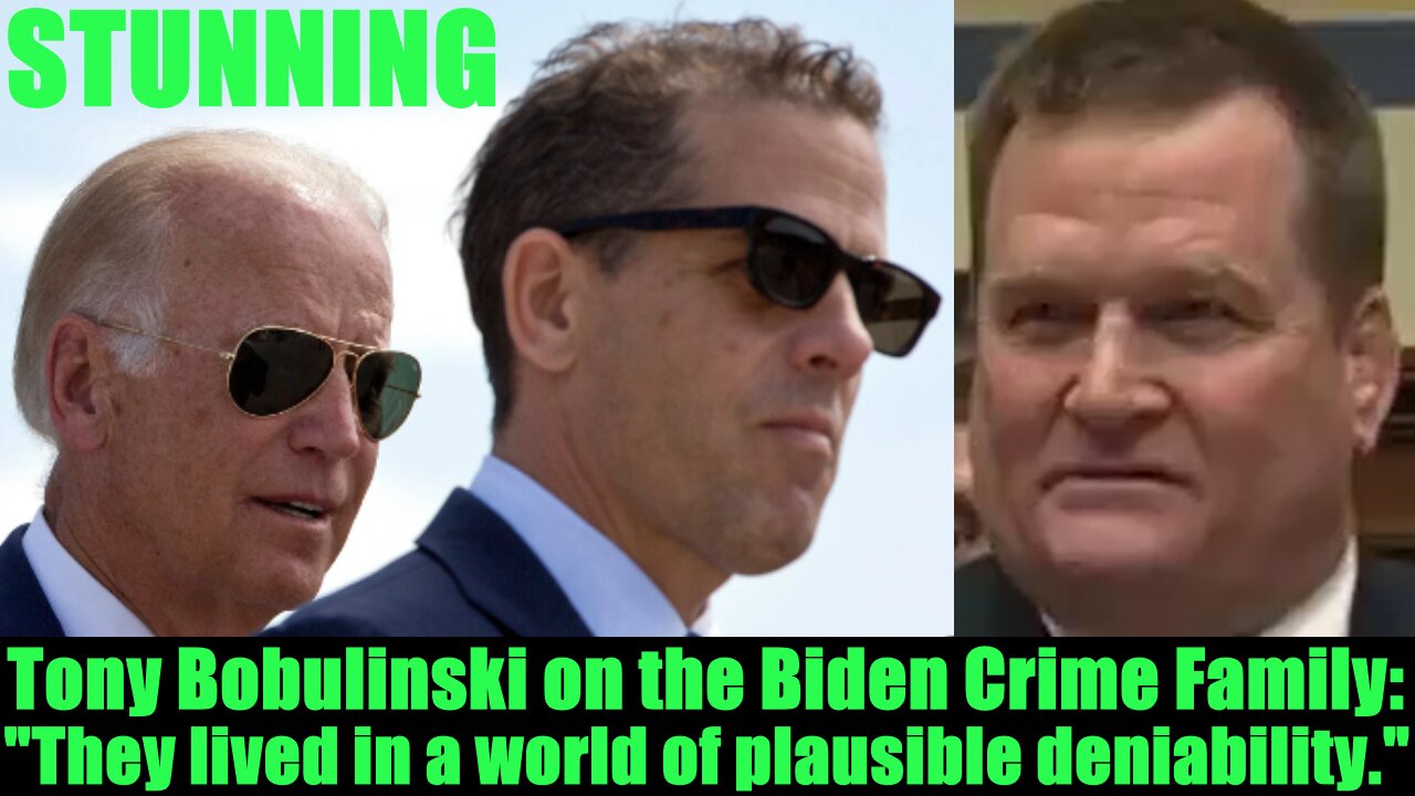 Tony Bobulinski on the Biden Crime Family: "They worked to obfuscate...create layers of obstruction...They lived in a world of plausible deniability."