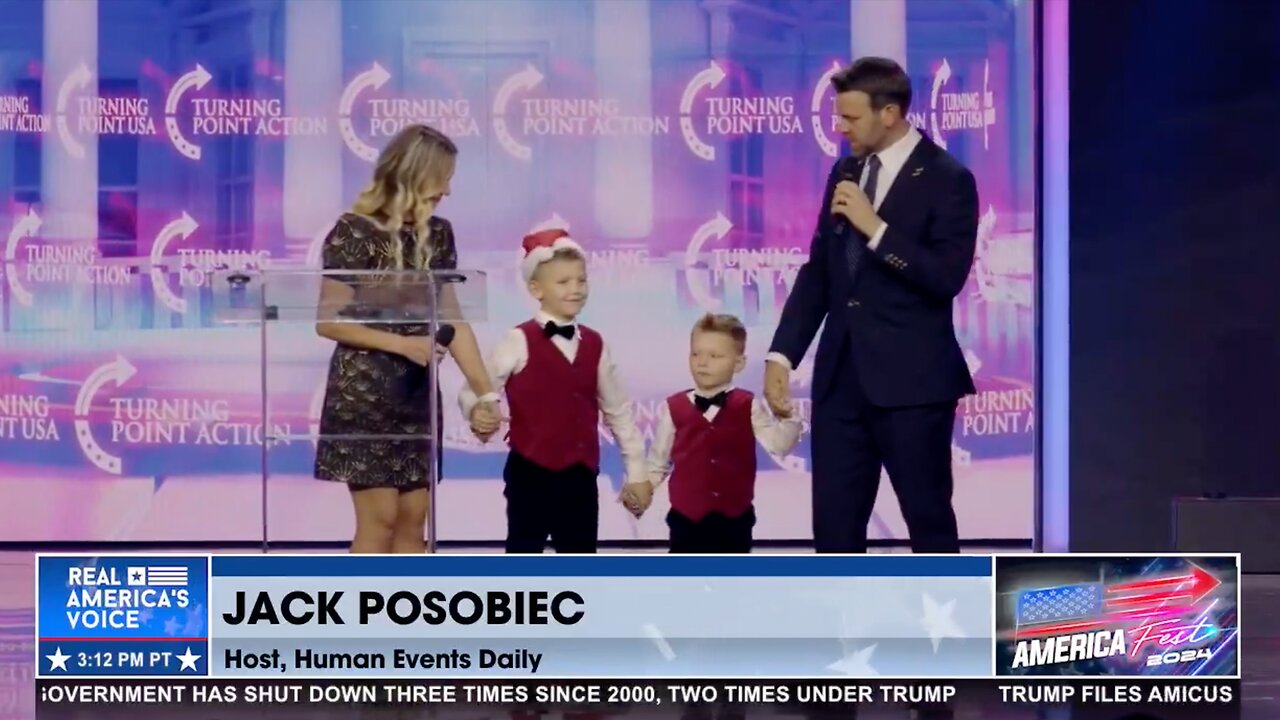 JACK POSOBIEC’S FAMILY JOINS HIM ON STAGE